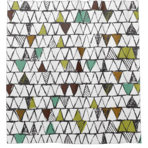 Cool and trendy seamless pattern of hand-drawn doo shower curtain
