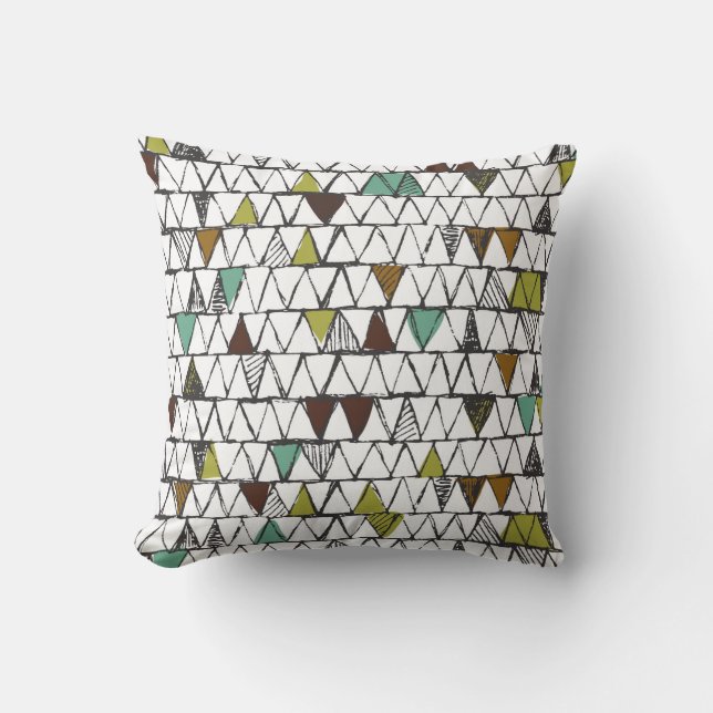 Cool and trendy seamless pattern of hand-drawn doo throw pillow (Front)