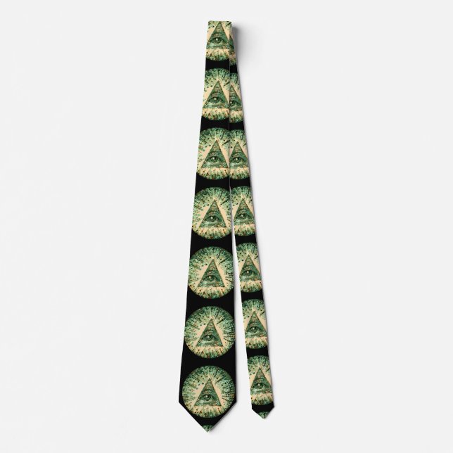 Cool and Unique Camouflage Illuminati Neck Tie (Front)