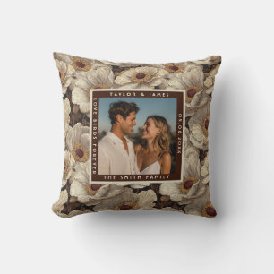 Cool Anemones Themed Backyard Wedding Throw Pillow