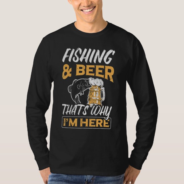 Cool Angler  Fishing And Beer For Fishermen T-Shirt (Front)