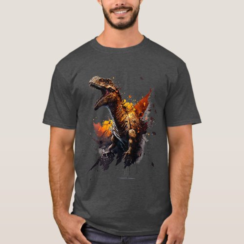 Cool angry dinosaur wild raptor   1  T_Shirt
