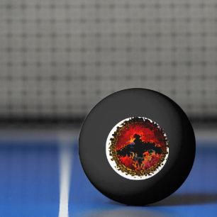 Cool Animal Art Bat Modern Ping-Pong Ball