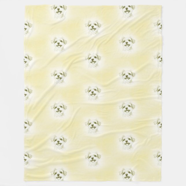 Cool Animal Pattern - Cute Dogs 7 Fleece Blanket (Front)