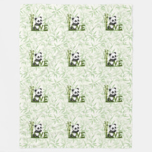 Cool Animal Pattern - Cute Panda 2 Fleece Blanket