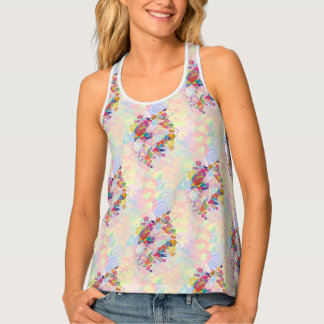 Cool Animal Pattern - Flower Power Unicorn 1 Tank Top