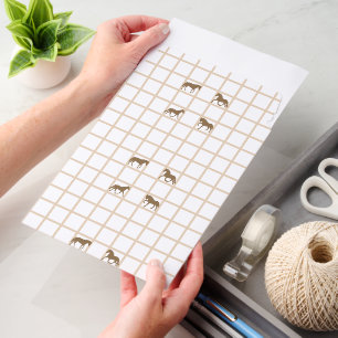 Cool Animal Pattern - Grid Shapes Horses 1 Envelope Mailers