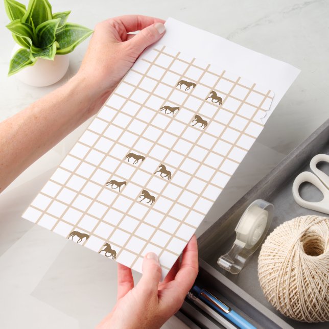 Cool Animal Pattern - Grid Shapes Horses 1 Envelope Mailers (Desk)