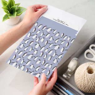 Cool Animal Pattern - Penguins 1 + text Envelope Mailers