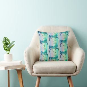 Cool Animal Pattern - Stands Alone Unicorn 8 Throw Pillow