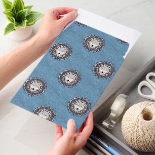 Cool Animal Pattern - Wolf Head Mandala 2 Envelope Mailers