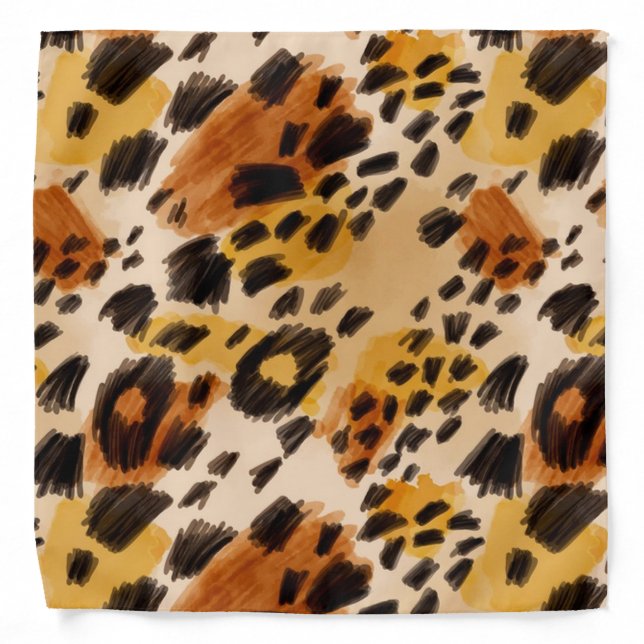 Cool Animal Print Abstract Bandana (Front)