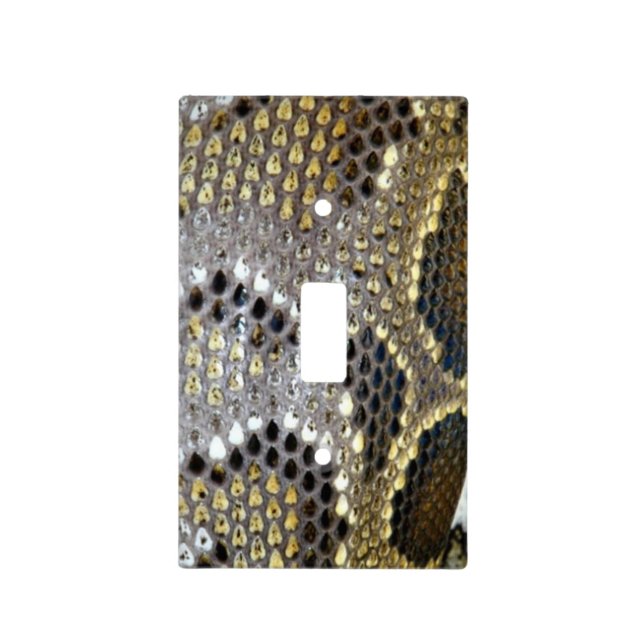 Cool animal print python snake pattern light switch cover (Front)