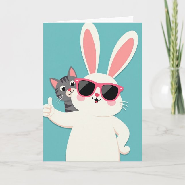 Cool Animal Thumbs Up Card (Front)