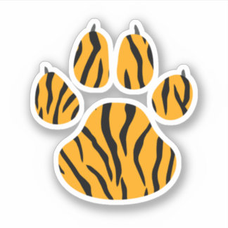 Cool Animal Tiger Print Paw. Perfect design for pe Sticker