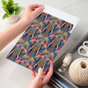Cool Animal Watercolor Pattern - Elephant 5 Envelope Mailers