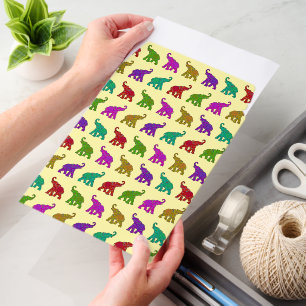 Cool Animal Watercolor Pattern - Elephant 8 Envelope Mailers