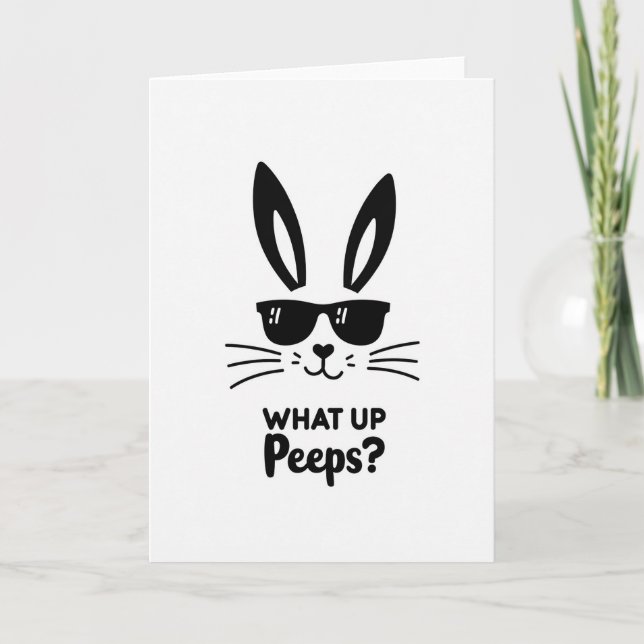 Cool Animal What Up Peeps Card (Front)