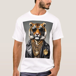 Cool Animal With Sunglasses And A Leather Jacket T-Shirt