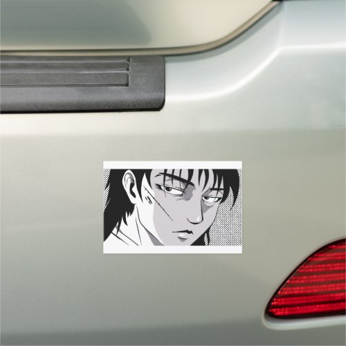 Cool anime boy face design car magnet