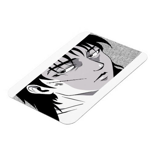 Cool anime boy face design magnet