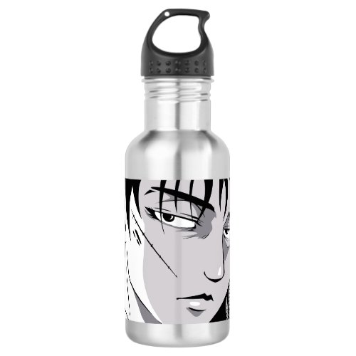 Cool anime boy face design stainless steel water bottle