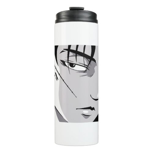 Cool anime boy face design thermal tumbler