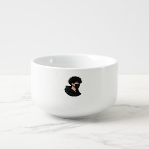 Cool Anime Boy Graphic Ceramic Bowl - Dark Aesthet