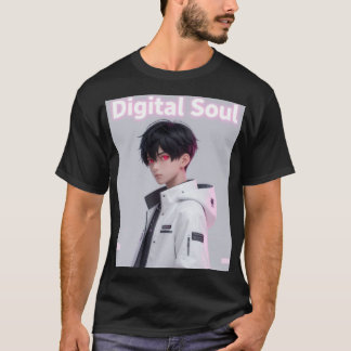 Cool Anime Boy Techwear Red Eyes Edgy Aesthetic Sh T-Shirt