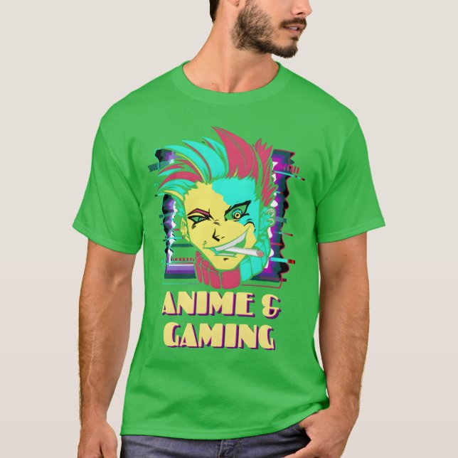 Cool anime gaming cosplay motif friend T-Shirt (Front)