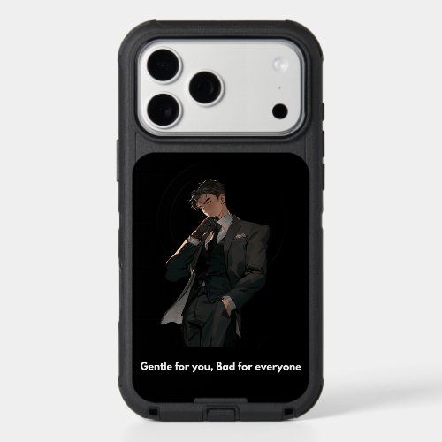 Cool Anime Man in Suit Phone Case Art