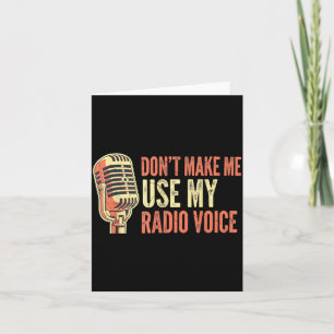 Cool Announcer Voice Humor Vintage Broaasting Stud Card