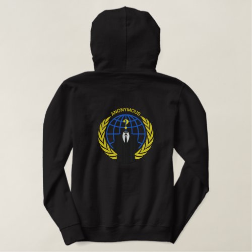 Cool Anonymous Logo Symbol Large embroidery Embroidered Hoodie