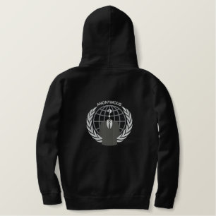 Cool Anonymous Logo Symbol Large embroidery Embroidered Hoodie