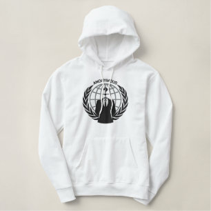 Cool Anonymous Logo Symbol Large embroidery Embroidered Hoodie