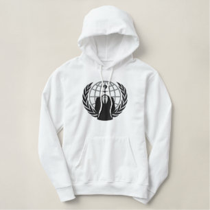 Cool Anonymous Logo Symbol Large embroidery Embroidered Hoodie