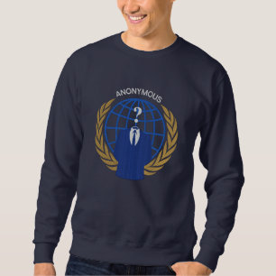 Cool Anonymous Logo Symbol Large embroidery Embroidered Sweatshirt