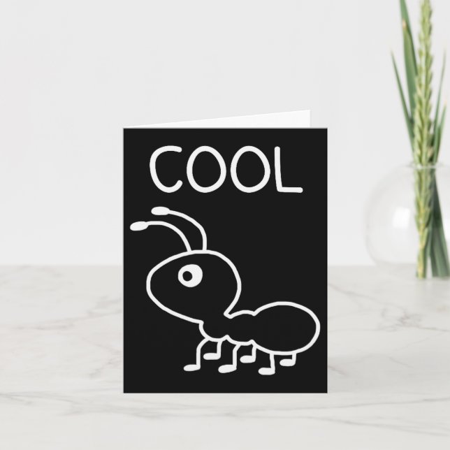 Cool Ant, Puns, Funny, Jokes, Sarcastic  Card (Front)