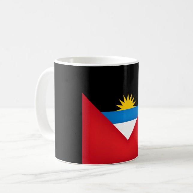 Cool Antigua And Barbuda Flag Coffee Mug (Front Left)