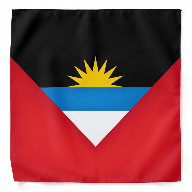 Cool Antigua And Barbuda Flag Fashion Bandana (Front)