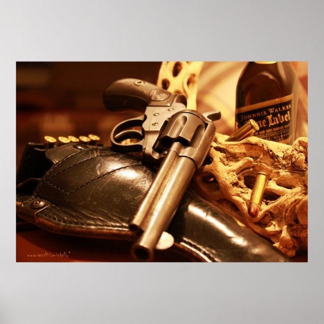 Cool antique Colt revolver photography poster (Front)