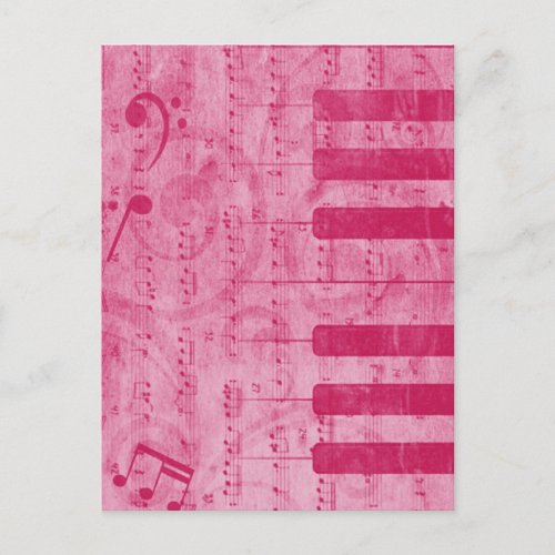 Cool antique grunge effect piano music notes