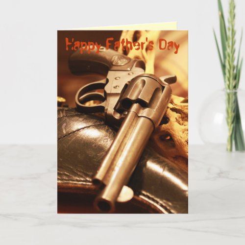 Cool antique gun Happy Fathers Day card