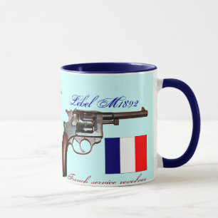 Cool antique Lebel French revolver mug design