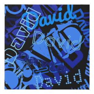 Cool Any Name Collage Faux Canvas Print