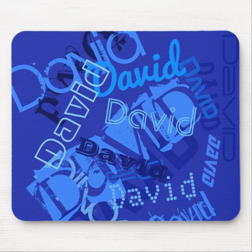 Cool Any Name Collage Mouse Pad