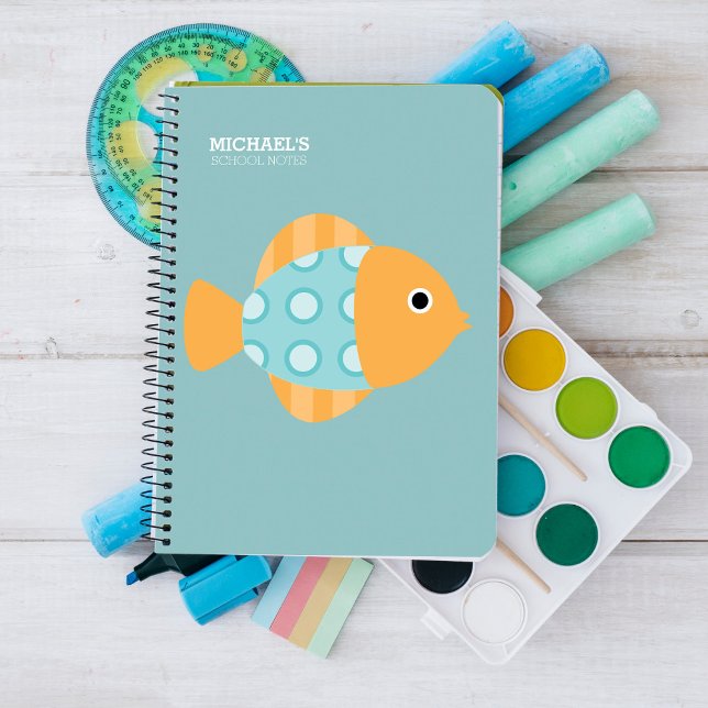Cool Aqua and Orange Fish Notebook (Creator Uploaded)