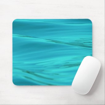 Cool Aqua Blue Summer Water Ripples Mouse Pad | Zazzle