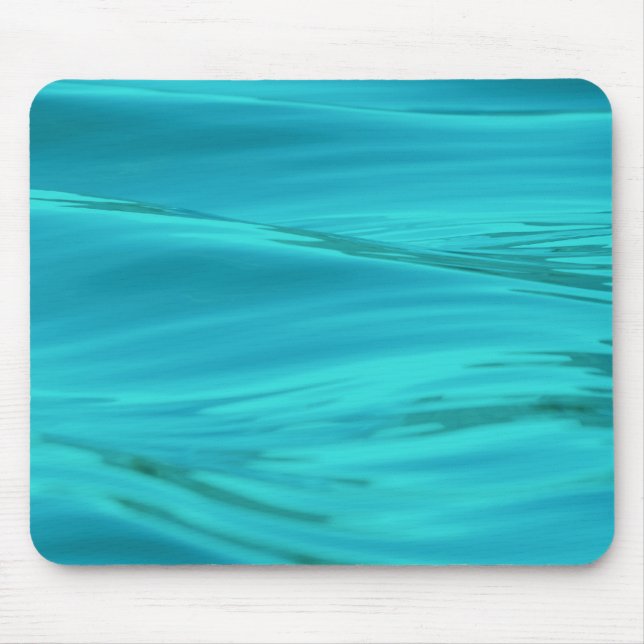 Cool Aqua Blue Summer Water Ripples Mouse Pad (Front)
