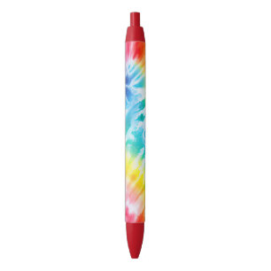 Cool Aqua Red Blue Yellow Orange Tie Dye Pen